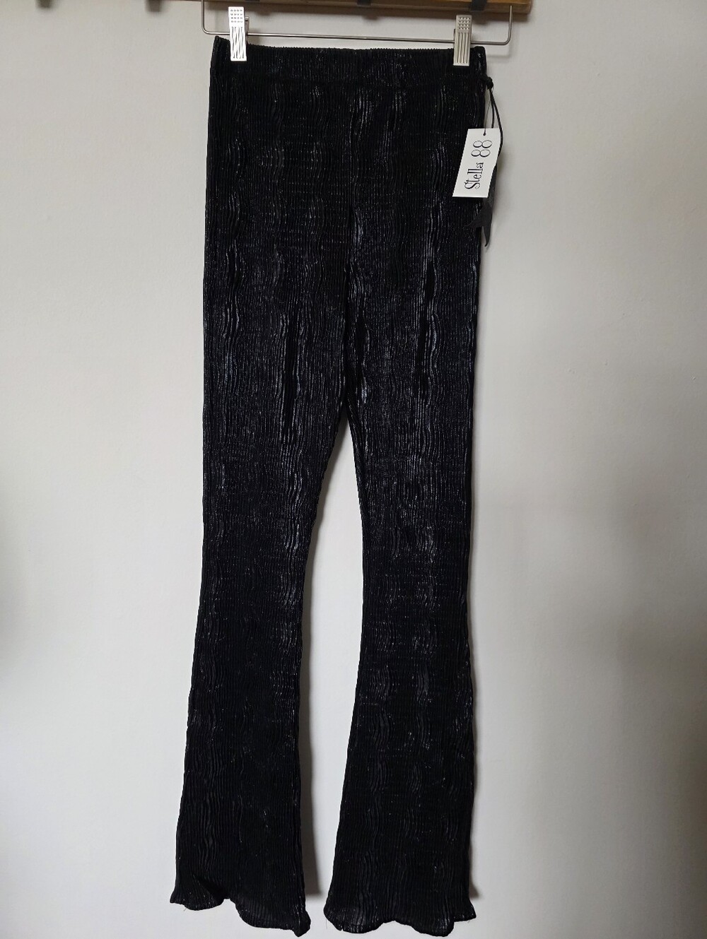 Stella 88 Big Girls Textured‎ Knit Flare Pants Size L